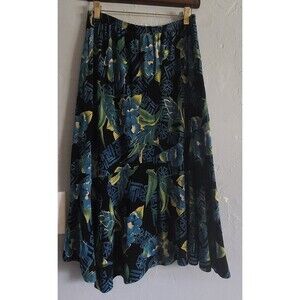 Vintage Skirts N.Y.P.L,Women's L,Spandex, Acetate,liquid point,midi Floral.